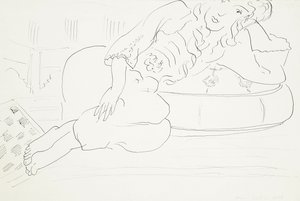 Odalisque skakbræt, pude af Henri Matisse