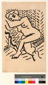 Lille lys skov eller siddende nøgen kvinde, set fra trekvart af Henri Matisse