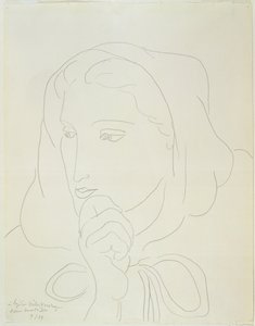 Portræt af en kvinde med hætte af Henri Matisse