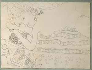 Liggende nøgen af Henri Matisse