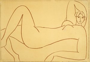 Studie efter den lyserøde nøgenmodel af Henri Matisse