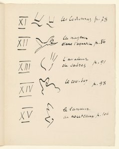 Billedtavle 3. Fra «Jazz». S. 151 af Henri Matisse