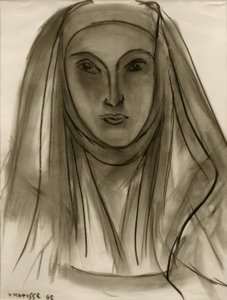 Nonnen (studie til portugisiske bogstaver) af Henri Matisse