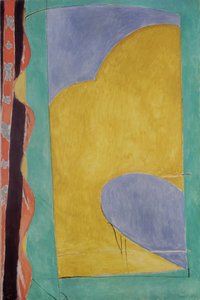Det gule gardin, ca. 1915 (olie på lærred) af Henri Matisse