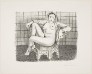 Ung hindu, siddende nøgen i en stol af Henri Matisse