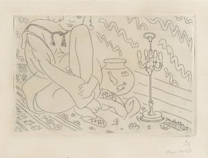 Kvinde siddende i et interiør af Henri Matisse