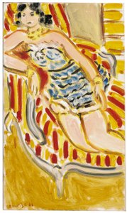 Ung kvinde på en sofa af Henri Matisse