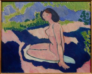 nu rose 1909 (olie på lærred ) af Henri Matisse