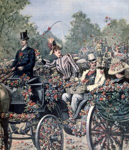 Battle of Flowers Parade, 1891 af Henri Meyer