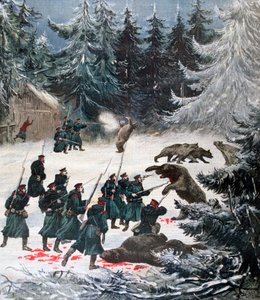 Bjørneangreb, Rusland, 1892 af Henri Meyer