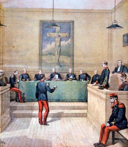 Kaptajn Dreyfus før krigsretten, 1894 af Henri Meyer
