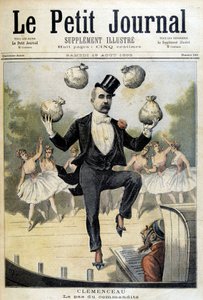 Georges Clemenceau jonglerer med Pounds Sterling - i "" Le Petite Journal"" af 19/08/1893 af Henri Meyer