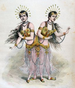 Rosa og Josepha Blazek, siamesiske tvillinger fra Bøhmen, 1891