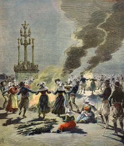 Sankt Johannes-bål i Bretagne af Henri Meyer