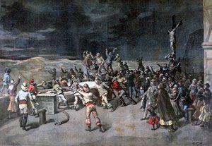 Scene syv, redningen, fra skuespillet Maitre DArmes, Port of Saint-Martin, 1892 af Henri Meyer