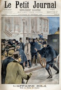 Dreyfus - Zola-affæren - Emile Zola, fransk forfatter, går ind i retssalen