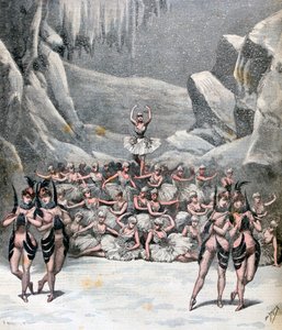 The Snow Ballet, from Voyage to the Moon af Jacques Offenbach, 1892 af Henri Meyer