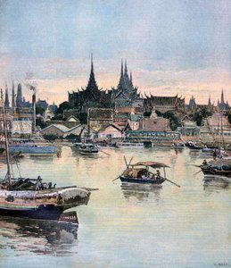 Udsigt over Bangkok, 1893 af Henri Meyer