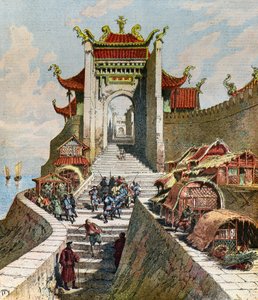 Udsigt over Shanghai-porten af Henri Meyer