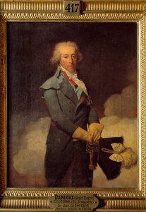 Portræt af Louis Henri Joseph de Bourbon (1756 - 1830) niende og sidste prins af Conde. Maleri af Henri Pierre Danloux (1753 - 1809)
