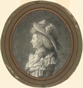 Kvinde i profil, vendt mod venstre, 1784.