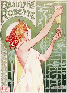 Absinthe Robette Plakat af Privat Livemont