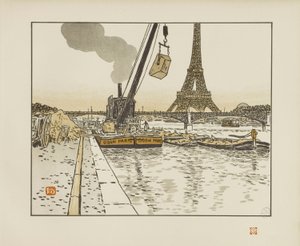 Fra Passy-kajen [De 36 udsigter fra Eiffeltårnet] af Henri Rivière