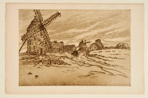 [Møller i La Palue] af Henri Rivière