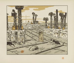 På tagene [De 36 udsigter fra Eiffeltårnet] af Henri Rivière