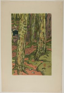 Vasketøj i skoven i Loguivy af Henri Rivière