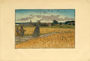 Landsbyen Perros-Guirec af Henri Rivière