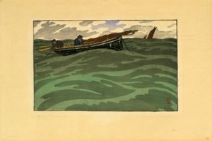 Fiskere til søs (Loguivy) af Henri Rivière
