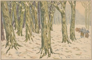 Skoven, vinter af Henri Rivière