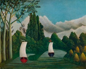 Banks of the Oise, 1905 af Henri Rousseau
