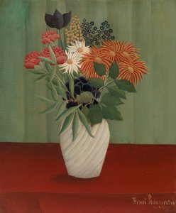 Buket blomster med Kina Asters og Tokyos af Henri Rousseau