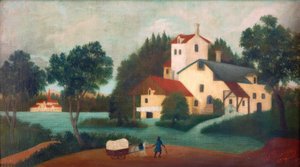The Hitch foran møllen af Henri Rousseau