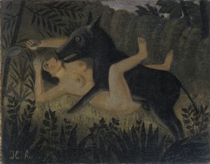 Skønheden og udyret af Henri Rousseau