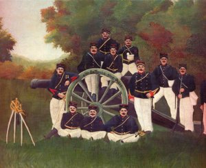 The Gunners af Henri Rousseau