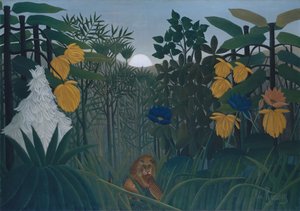 Løvens Repast, ca. 1907. af Henri Rousseau