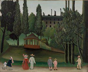 Udsigt over Montsouris Park, kiosken af Henri Rousseau