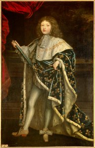 Portræt af Louis XIV barn (1638 - 1715) i hellig dragt. Maleri af Henri Testelin (1616 - 1695)
