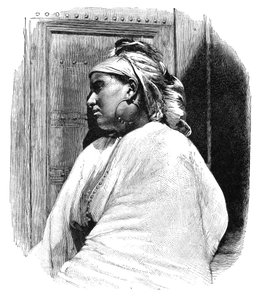 En arabisk kvinde fra Tanger, Marokko, 1895.