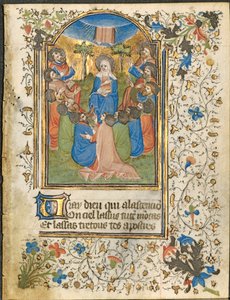 Ascension: Blad fra en timebog (4 af 6 udskårne blade) af Henri d