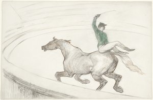 I cirkus: Jockey (Au cirque: Jockey) af Henri de Toulouse Lautrec