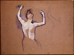 Ballet de Papa Chrysantheme (Studie for en af de fremhævede dansere) af Henri de Toulouse Lautrec