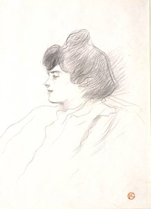En kvindes hoved af Henri de Toulouse-Lautrec