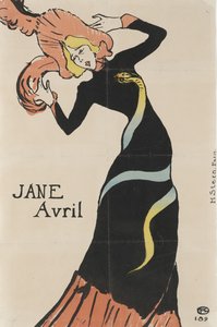 Jane Avril af Henri de Toulouse Lautrec