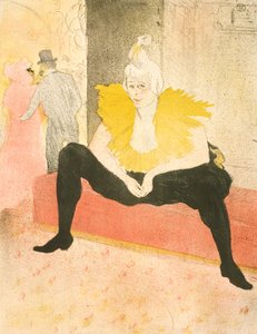 Den siddende klovn, frøken Cha-U-Kao af Henri de Toulouse-Lautrec