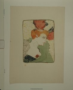 Melle Lender en buste af Henri de Toulouse-Lautrec