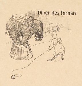 Menu fra middagen Tarnais af Henri de Toulouse-Lautrec
